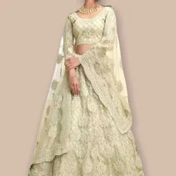 kit villa Embroidered Semi Stitched Lehenga Choli-picture-11