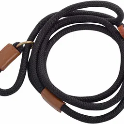 vamaleathers British Style Slip Leash Length - 5 Feet, Thickness - 1 Cm 152.4 cm Dog Cord Leash-picture-39