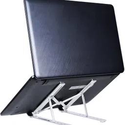 PRAYAN ENTERPRISE Laptop Tabletop Stand/Computer Tablet Stand 6 Angles Adjustable Aluminum Laptop Tabletop Stand/Computer Tablet Stand Aluminium Floor and Desk Stand Rotatable Laptop Stand with Adjustable Height Compatible with Universal Laptops image 5