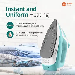 orient electric Electric Fabrifeel SIFF20WGP 2000 W Steam Iron (White, Green) 2000 W Steam Iron image 2