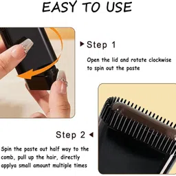 cosmaura Instant Black Hair Color Stick for Quick Black Hair | Easy Comb Applicator , Black image 4