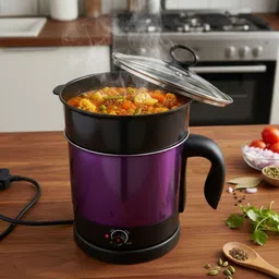 maitri enterprise Multifunctional Fast Electric Kettle,Personal Cooker Boil Water,Milk M123 Egg Cooker, Food Steamer, Rice Cooker, Travel Cooker image 1