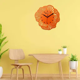 olive tree Betty Orange Engineered Wood Wall Clock image 2