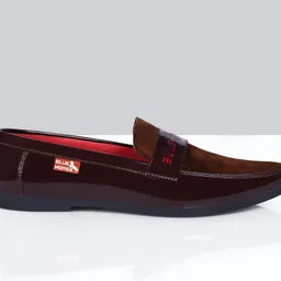 blue horse Patent Leather Casual Loafers For Men image 4