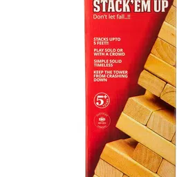 knick knack Stack'em Up Giant Tumble Tower 54 Big Wooden Blocks for Adult and Kids image 5