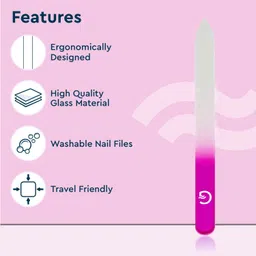 gubb Crystal Nail Filer with Double Sided Glass Etched Filing Surface For Nail Care image 2