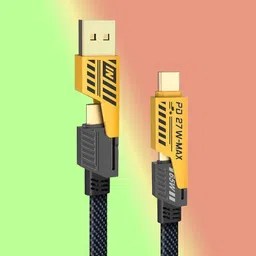 OSM 4-in-1 Cable 6 A 1 m METAL BRAIDED 4-in-1 Multiport 65W Charging Cable | Super Fast Type-C, Lightning, Type-A Use-picture-27