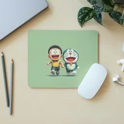 Zipcartz Nobita & Doraemon Best Friends Printed Mouse Pad | Best Gift for Kids | Non Slip Base Mousepad-picture-18