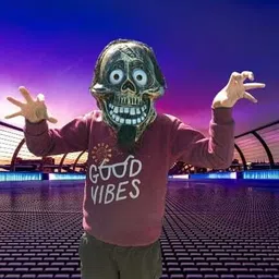 jai guru ji horror scary ,unique special party wear mask Decorative Mask image 3