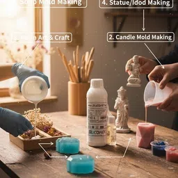 siliconex Liquid Silicone Rubber TIN-15 Slow Shore A for Mold Making 1Kg Candle Molds image 3