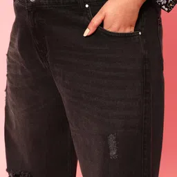 curvy street Women Regular High Rise Grey Jeans image 4