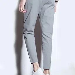 ohgory Pack of 2 Men Solid Grey, Black Track Pants image 2