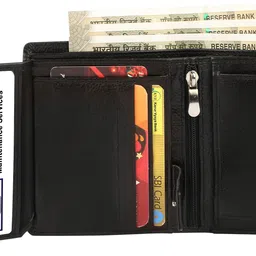 gh Men Formal, Travel Black Genuine Leather RFID Wallet image 2