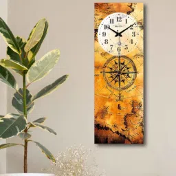 olive tree Multicolour Rectangle 24 Inches Wooden Wall Clock-picture-10
