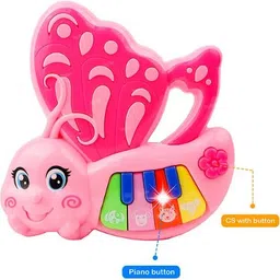 zest4u New Butterfly Piano Toy for Kids Activity Toy image 2