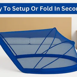 ya enterprise Mosquito crib blue HDPE - High Density Poly Ethylene Washable Infants Mosquito Net image 2