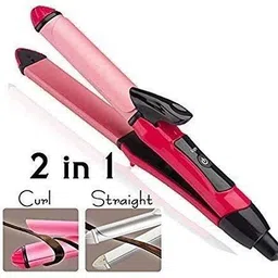 SY Enterprises 2 in 1 Hair Straightener and Curler | Professional Ceramic Hair Styler for Women inova Hair Straightener-image-36