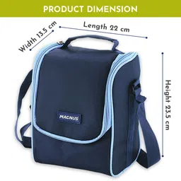 magnus Microwave EVA 5 Easy Lock Lunch Box-Blue(1750ML) 5 Containers Lunch Box image 3