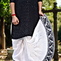 GOURI COLLECTIONS Jamdani Readymade Dhoti Pants (4CE1) for Men – Mayur Puccha Design Embellished Men Dhoti image 5