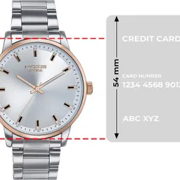 Sonata Poze Gleaming Chromes Quartz Silver Round Dial Men's Watch / Analog Watch - For Men SP70057KM01 image 4