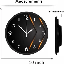 radhe custom arts Analog 10 cm X 25 cm Wall Clock image 2