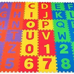 koynas FunBlast 36 Pieces Mini Puzzle Foam Mat for Kids, Interlocking Learning Alphabet and Number Mat for Kids-picture-10