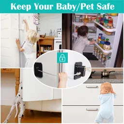 kshmanidhaye 2pcs Window Door Lock Cable Restrictor with Keys, Baby Child Safety Locks image 5