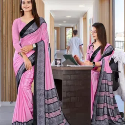 veer vision Printed, Floral Print Bollywood Crepe, Pure Silk Saree-picture-25