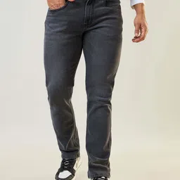 tim paris Men Tapered Fit Mid Rise Grey Jeans-picture-12