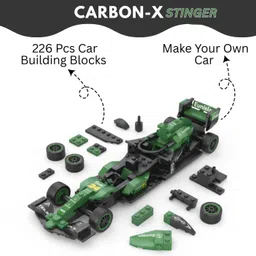 apex media and marketing india CARBON-X STINGER 226-Piece Racing Car Building Blocks Kit for Kids and Adults image 2
