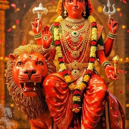 16.5 inch Ambe Mata Durga mata Sticker Self Adhesive Sticker-image-2