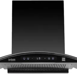 hindware DIVINA BLDC () Auto Clean Wall Mounted black 1400 CMH Chimney image 1
