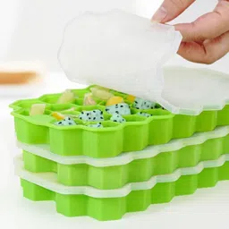 zupaya Silicone Ice Cube tray Honeycomb Shape Ice Mould Tray Flexible 37 - Ice Trays Green Silicone Ice Ball Tray-picture-46