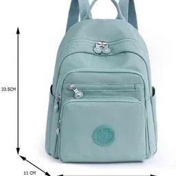 inovera Small 10 L Backpack Small Backpack for Women - Nylon Shoulder Bags with Adjustable Strap(Aqua Blue) image 2