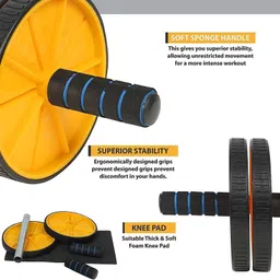 cardiorama Combo AB Roller & Tummy Twister Waist Trimmer Body Toner Home Gym Equipment Ab Exerciser image 3