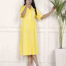 lamenda Printed Viscose Rayon Stitched Flared/A-line Gown image 5