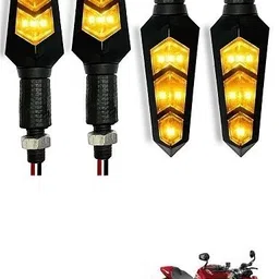 Front, Rear LED Indicator Light for Bajaj, Hero, Honda, TVS, Suzuki, Universal For Bike Universal For Bike-image-86