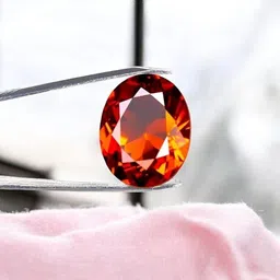 igl Natural Ceylon Srilankan Hessonite Gemstone Regular Oval Crystal Stone image 4