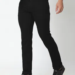 spykar Men Regular Mid Rise Black Jeans image 3