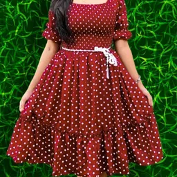 buyuniquefashion Women Fit and Flare Maroon Midi/Calf Length Dress-picture-32