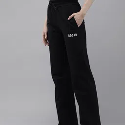 roadster Women Solid Black Track Pants image 2