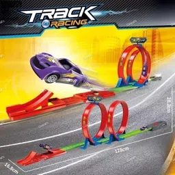 my baby love a perfect care Car Track Racer Car Toy Set Launcher Make 360° Spin Way Powerful image 4