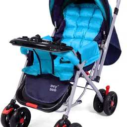 Baby Stroller/Pram with Food Tray & Luggage Bag with Music System & Mosquito Net Stroller-image-0