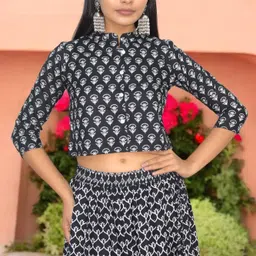 jaipur hand block Printed Stitched Lehenga & Crop Top image 3