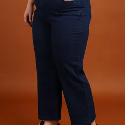 nifty Women Straight Fit High Rise Blue Jeans image 2