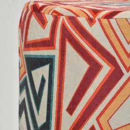 riance creations Tribal Geometric Print Seating Stool In Multi Color image 5
