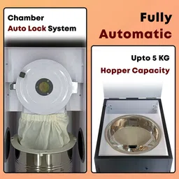 aastha Fully Automatic Aata Chakki, Domestic Atta Maker machine (5 Year Motor Warranty) Moon Black Flourmill image 4