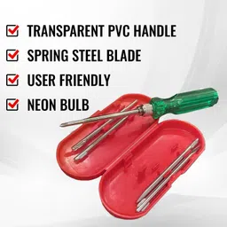 spartan BS-01 5-Pieces Kit For Home And Multipurpose Application (S-6,Green) Standard Screwdriver Set image 3