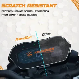 friendzon Screen Guard For BAJAJ PULSAR NS400 Z 2024 | scratch resistant |Anti-Fingerprint Bike Crash Guard image 5