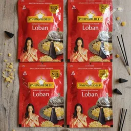 mangaldeep Herbal Loban Wet Dhoop Cones for pooja incense cones Woody Dhoop image 2